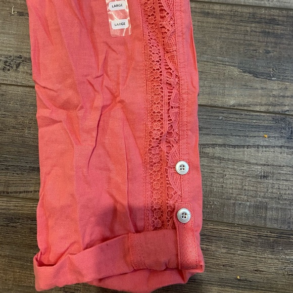 Motherhood Maternity Linen Blend Straight Leg pant - Picture 2 of 5